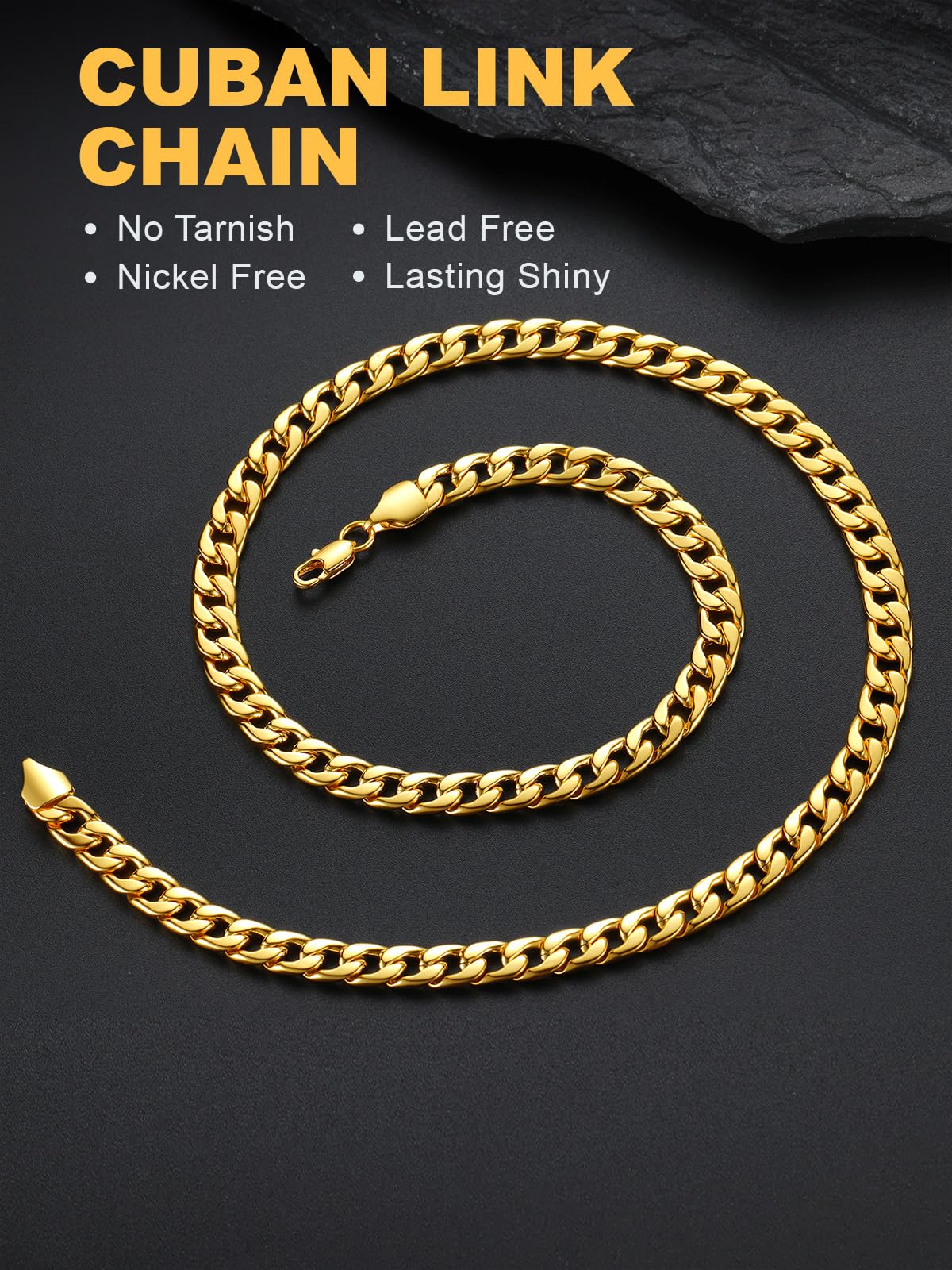 Cuban Link Chain Stainless Steel Necklace X367460