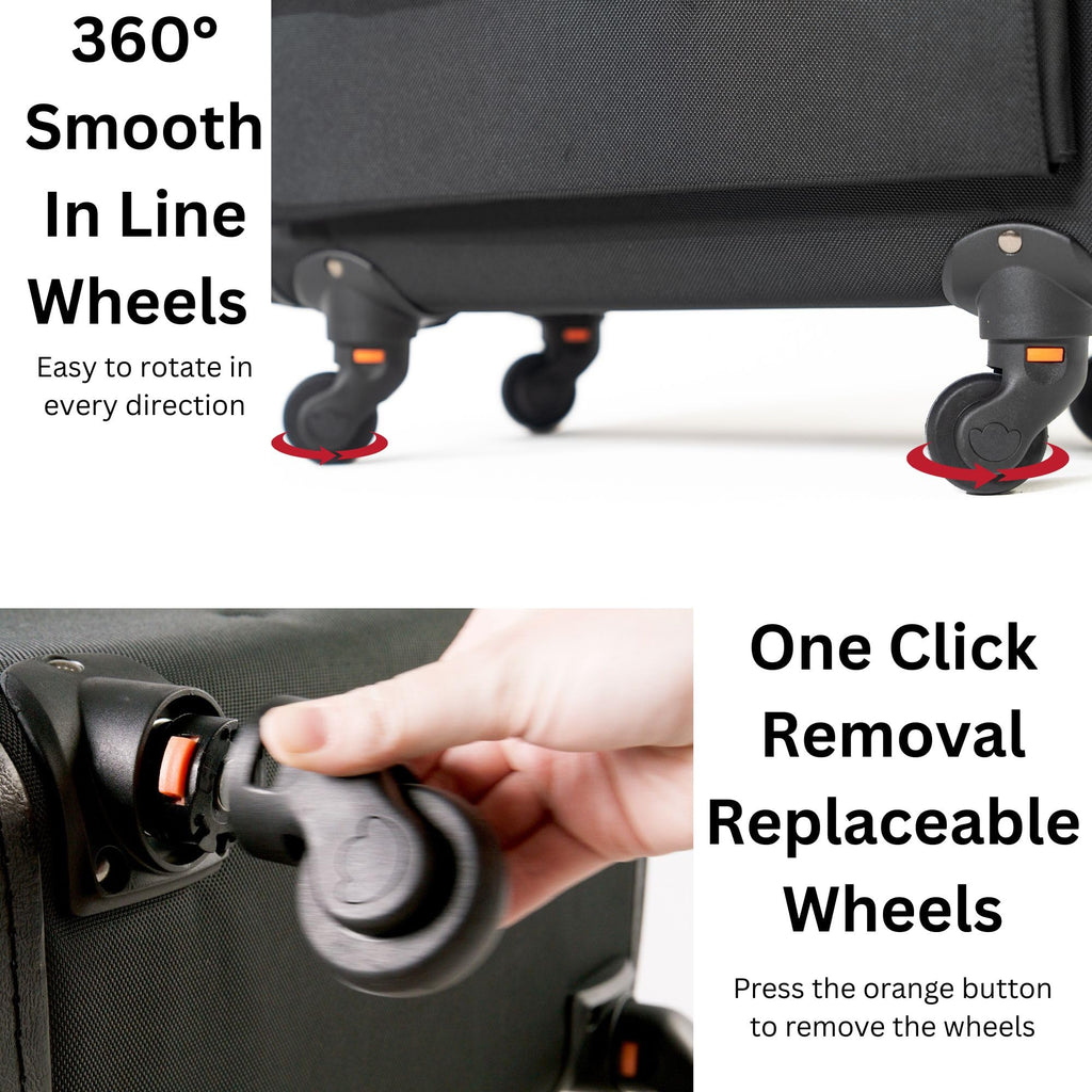 Wheeled Briefcase with 17” Laptop Compartment and Dual Combo Locks H97837