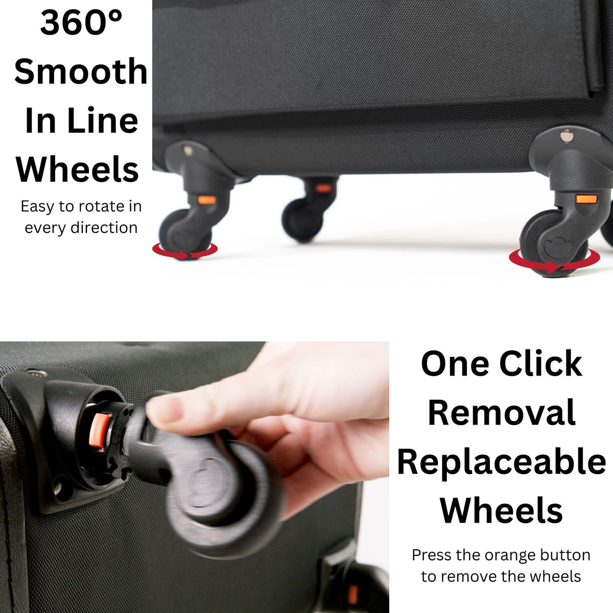Wheeled Briefcase with 17” Laptop Compartment and Dual Combo Locks H97837