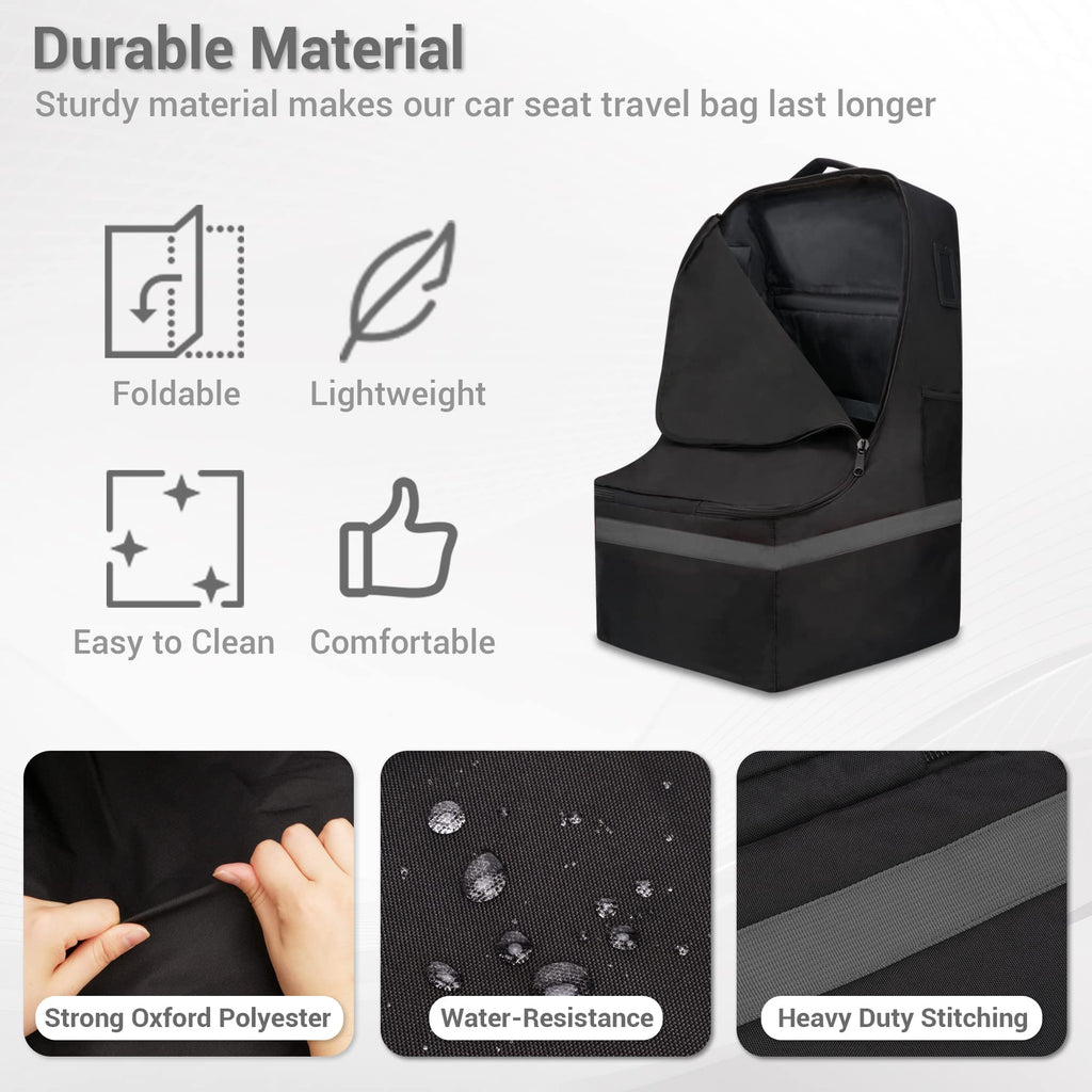 Padded Gray Car Seat Travel Bag X8855