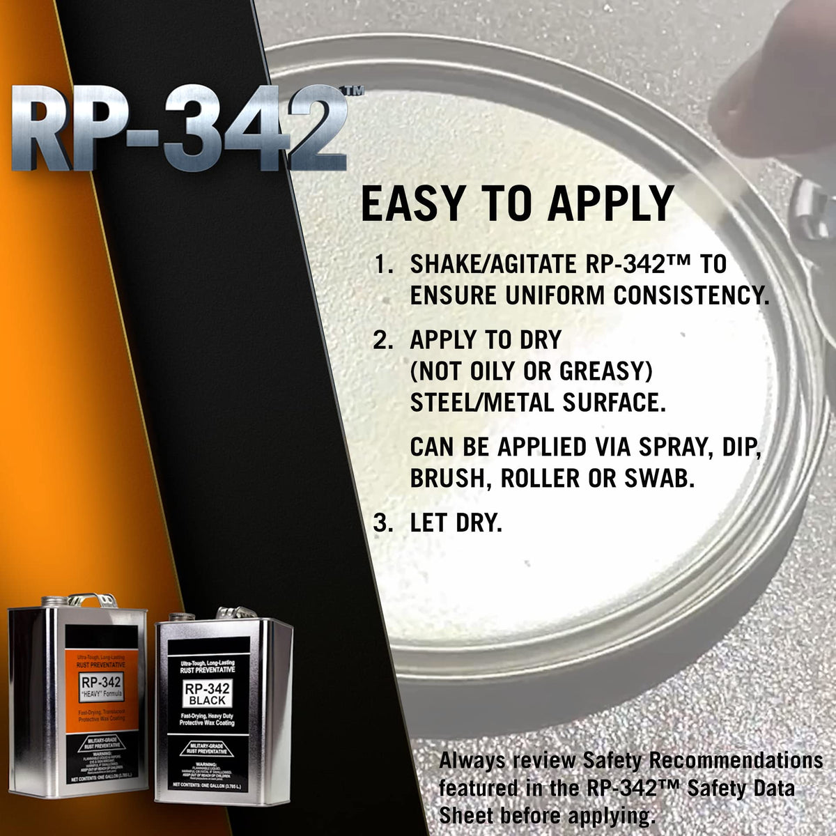 Black Rust Preventive Spray 24 Cans R19464