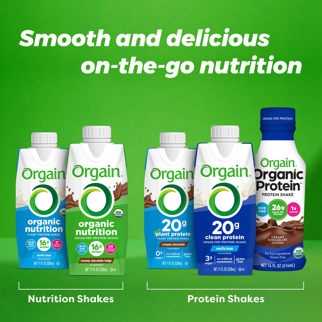 Organic Vegan Plant Based Nutritional Shake, Chocolate Vanilla, 11 Fl Oz (Pack of 4) R8180