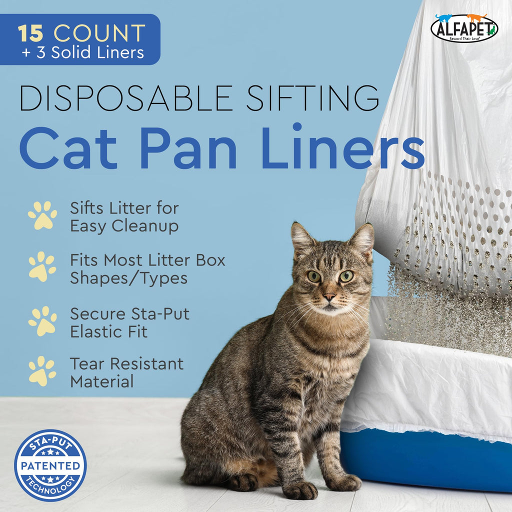 Jumbo 15 Count Pack of 5 Cat Litter Box Liners A135