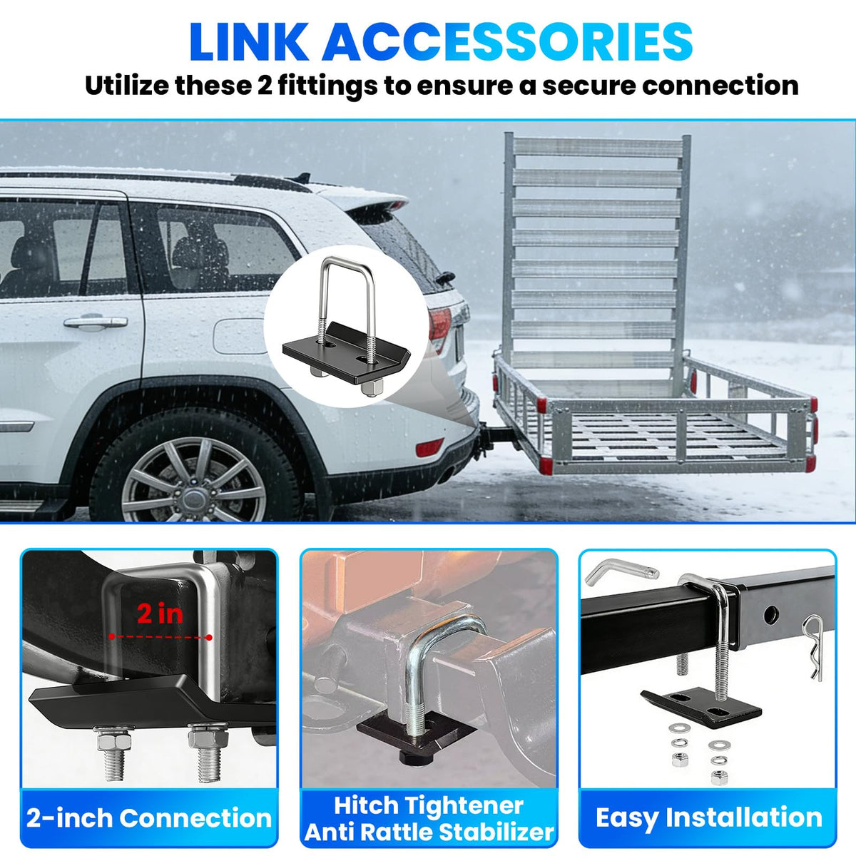 52"x31"x10" Aluminum Hitch Cargo Carrier with Ramp R65258