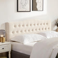 Beige Queen Size Tufted Headboard G906