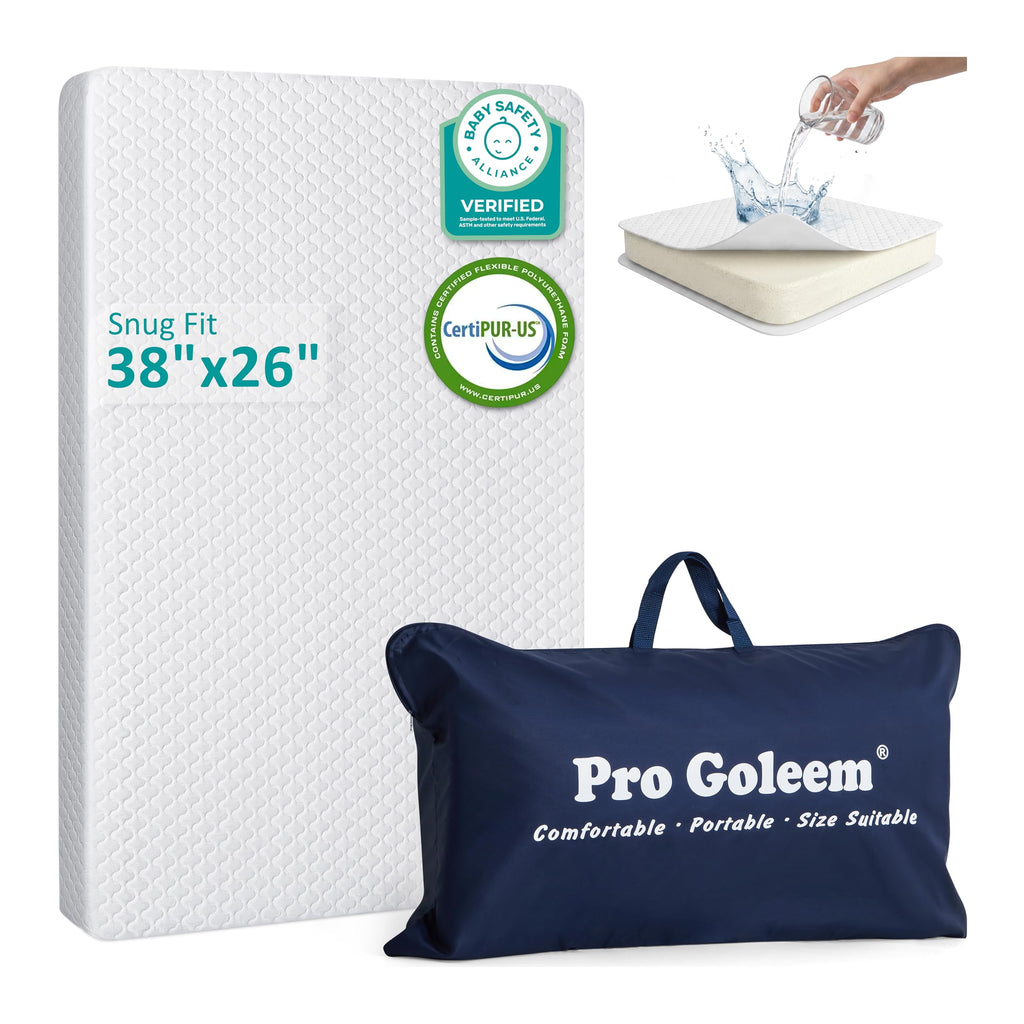 Waterproof Pack and Play Mattress 38"x26" White Z85138