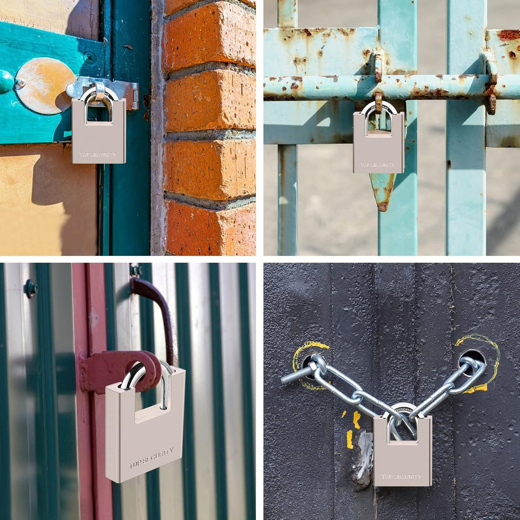 Heavy Duty Solid Brass Keyed Padlock with 4 Keys K8002