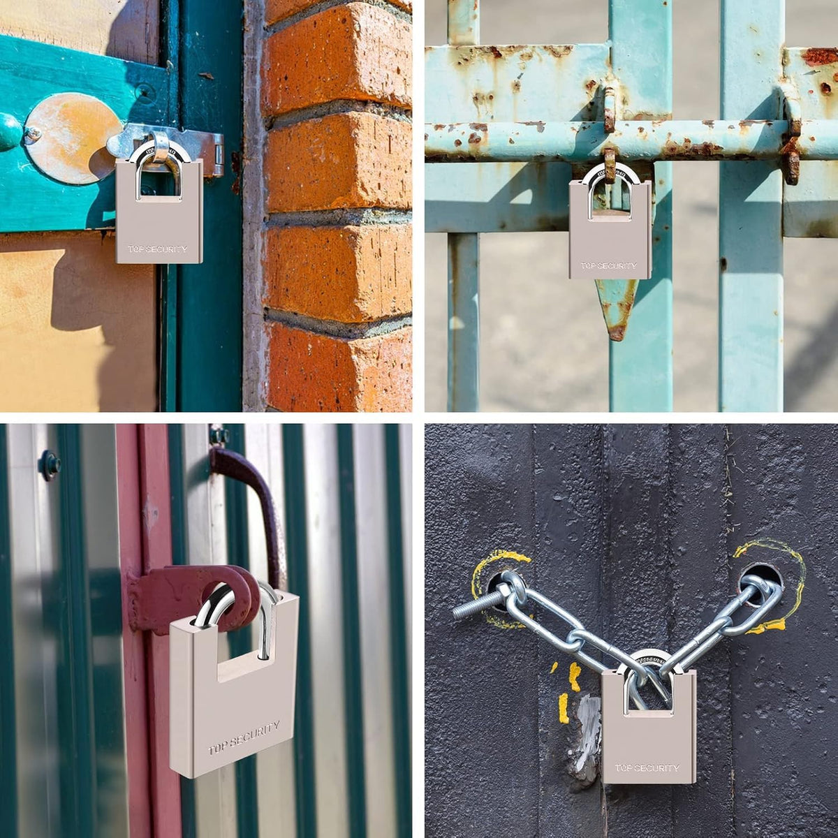 Heavy Duty Solid Brass Keyed Padlock with 4 Keys K8002