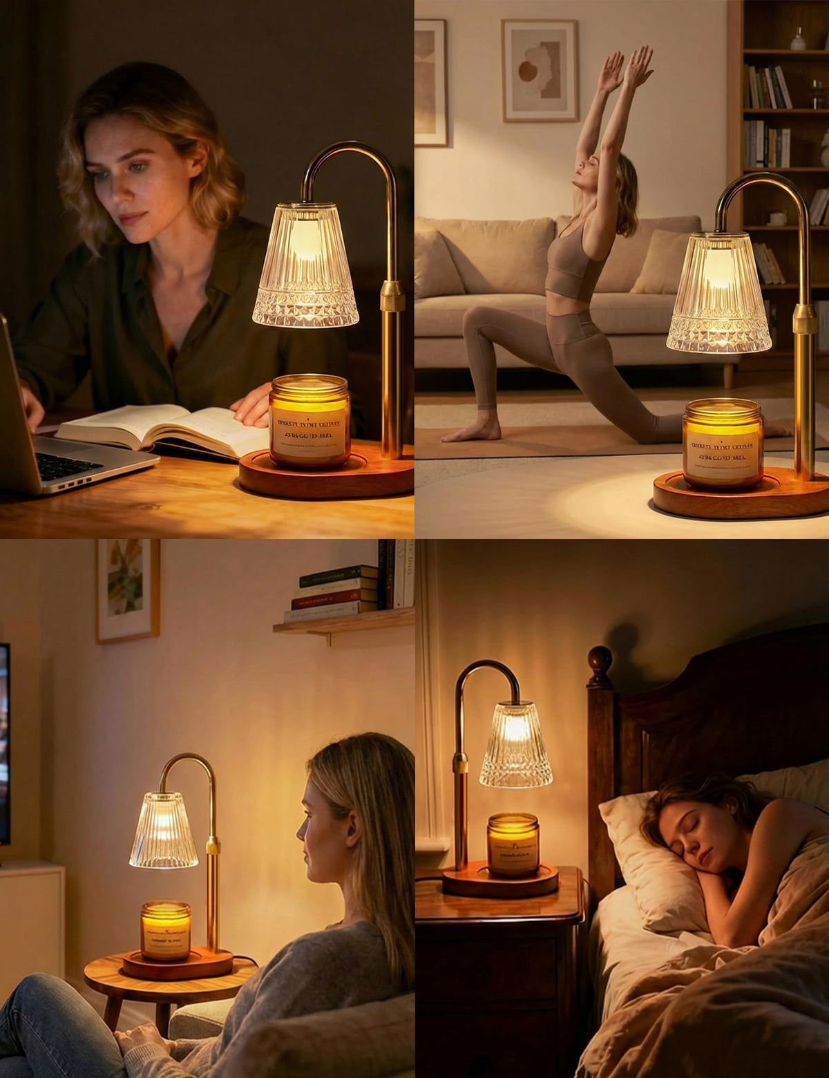 Dimmable Height Adjustable Candle Warmer Lamp with Timer Z708968