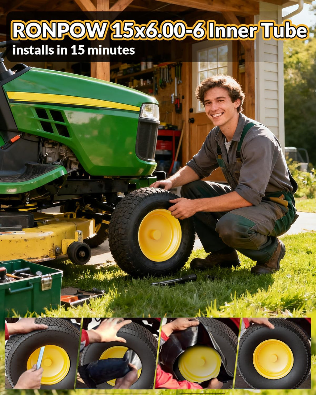 15x6.00-6 Inner Tube with TR-13 Valve Stem, 2 Pack C168