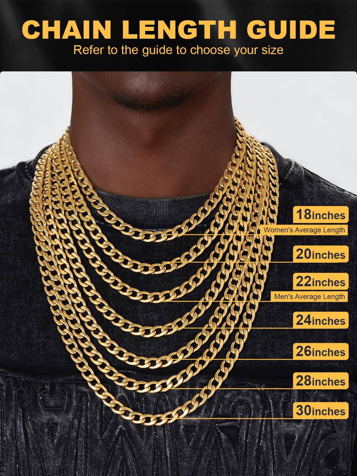 Cuban Link Chain Stainless Steel Necklace X367460