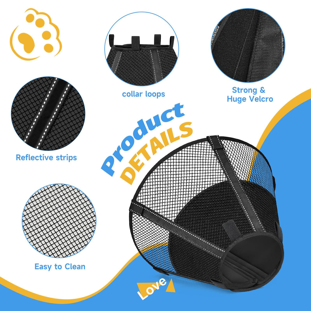 Mesh Dog Cone Collar Soft M21802