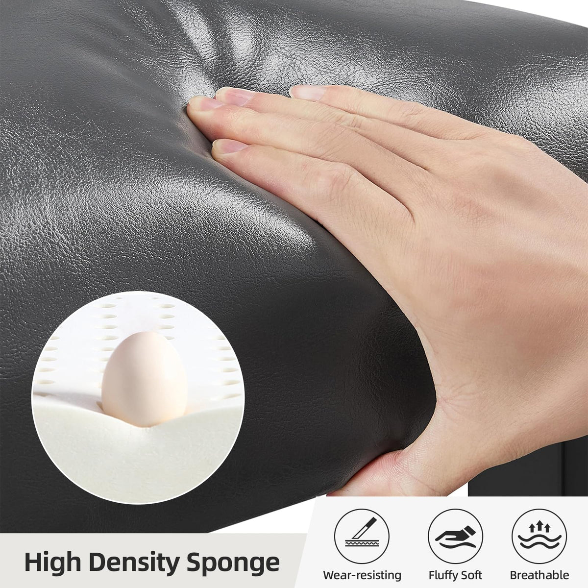 Black PU Leather Dining Chairs Set of 4 G9490