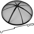30 Inch Round Fire Pit Screen with Handle & Poker A935