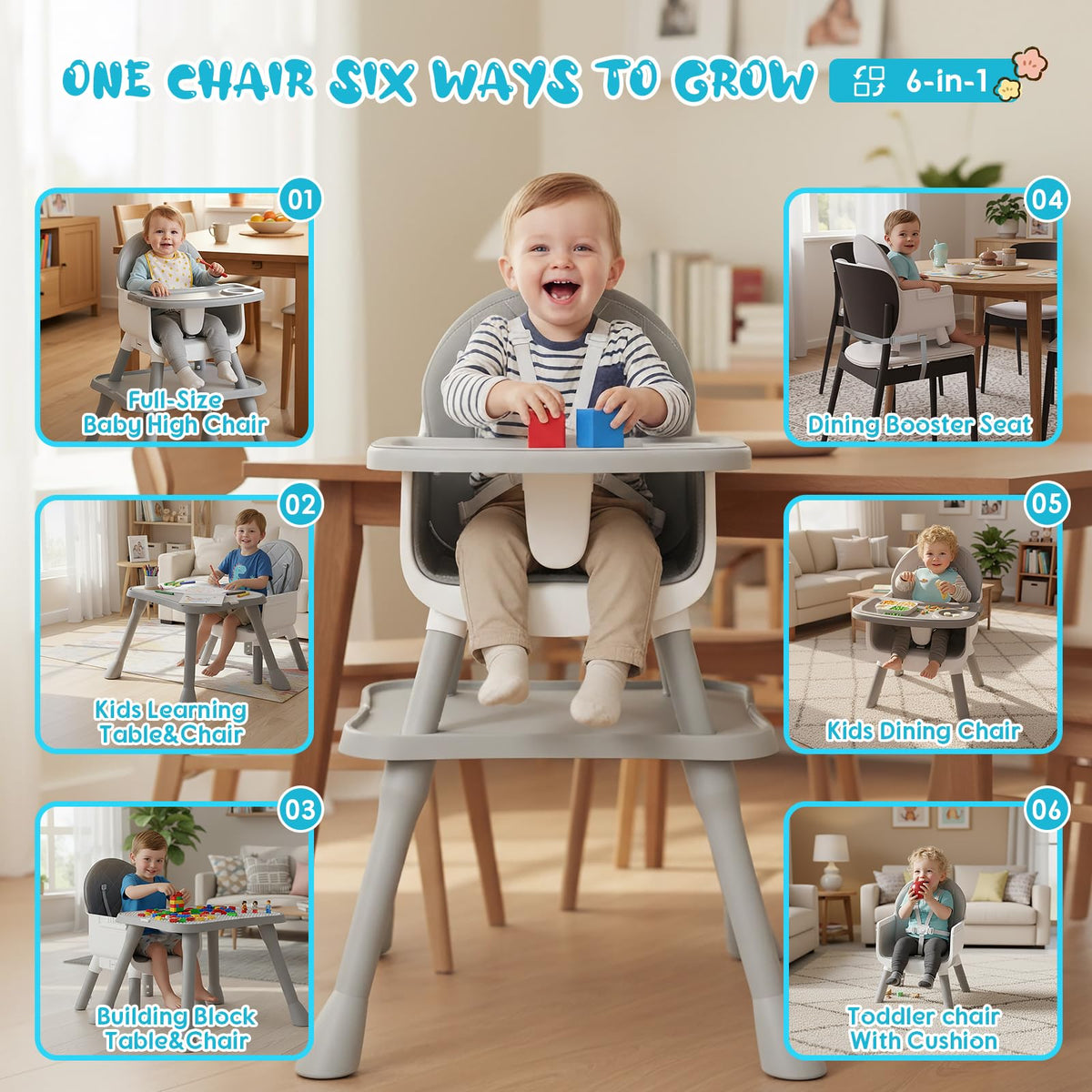 6 in 1 Baby High Chair U434