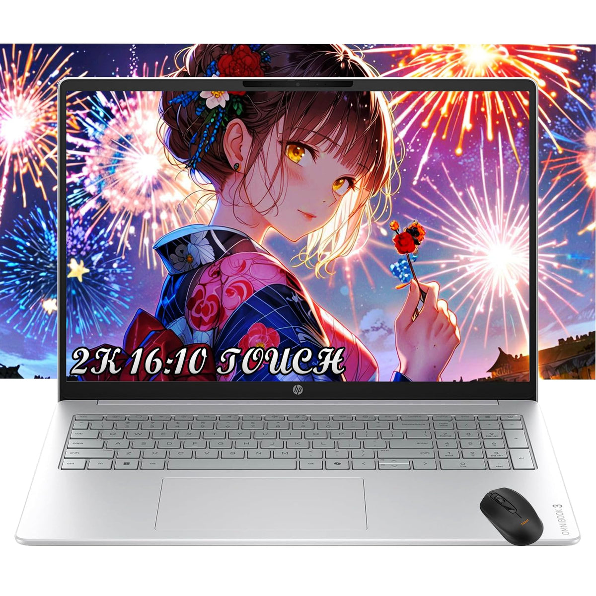16" 2K Touchscreen Laptop AMD Ryzen 5 8GB RAM 512GB SSD Windows 11 X2163