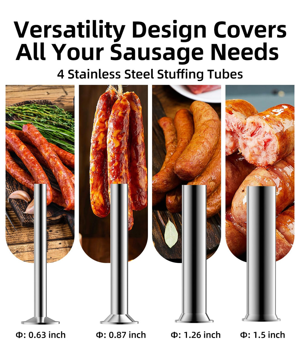 Manual Sausage Stuffer 15 Lb with 4 Stainless Steel Stuffing Tubes Z79912