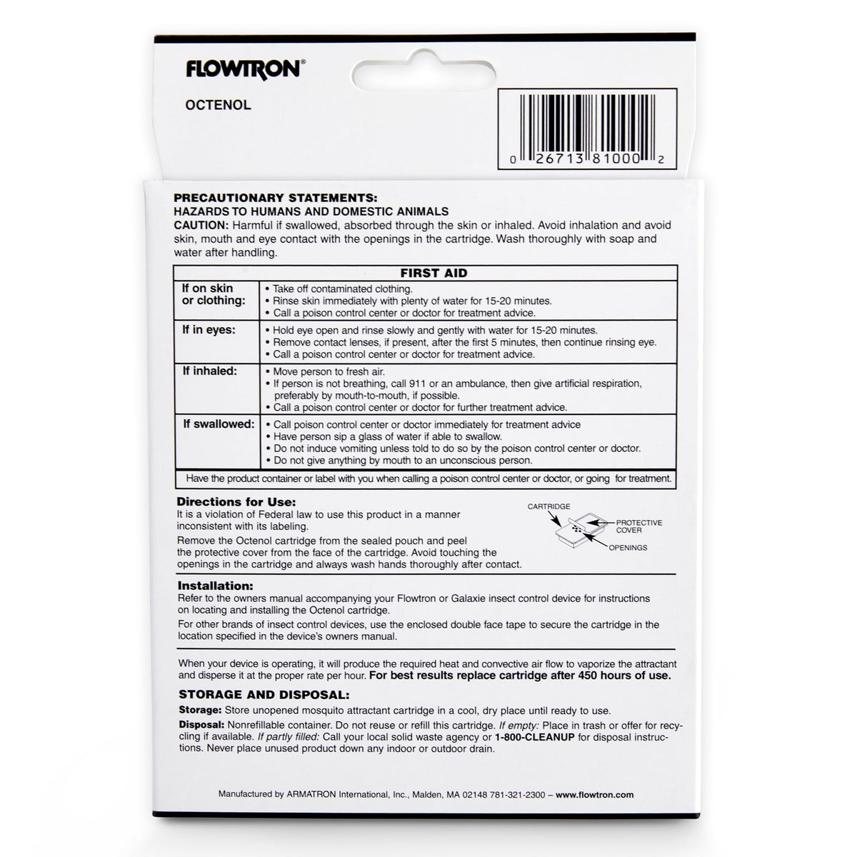 Octenol Mosquito Attractant Cartridge X156
