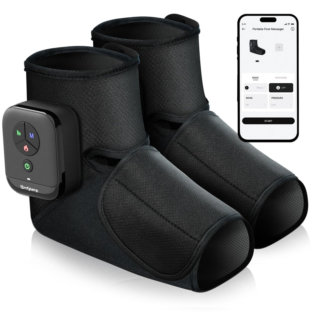 Portable Air Compression Foot Massager with Heat K61390