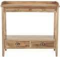 Weathered Oak Console Table with Drawers & Shelf B437973