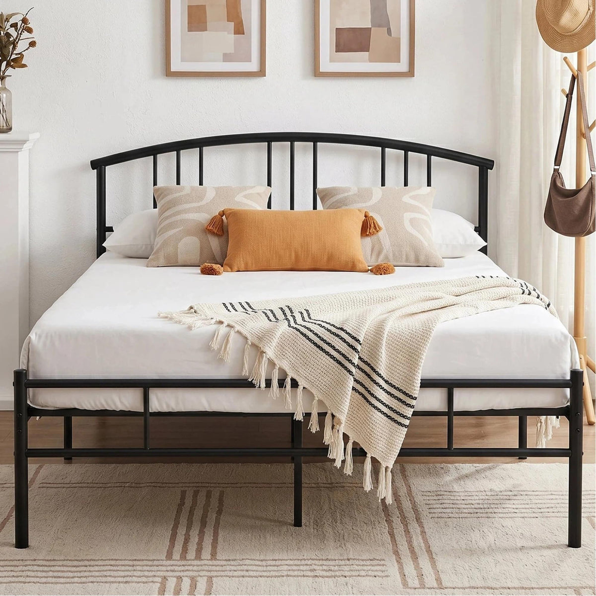 Full Metal Platform Bed Frame with Headboard and Footboard Q50000