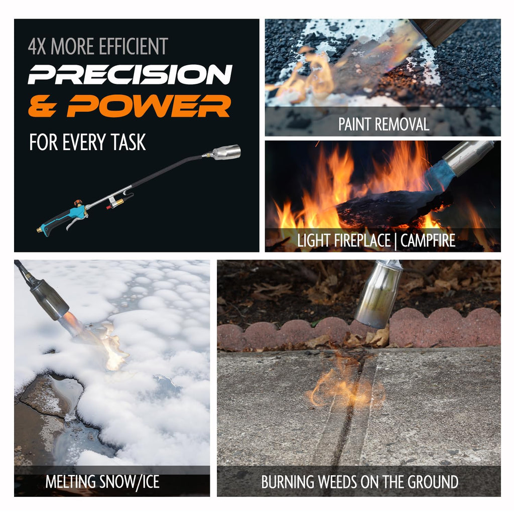 Propane Torch Weed Burner with 13 ft Hose, Adjustable 2,200,000 BTU Self Igniting J593