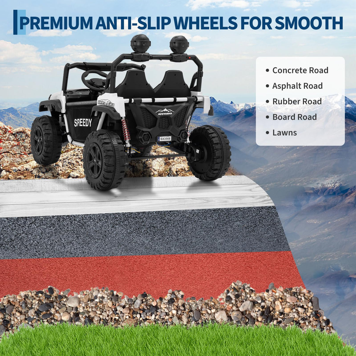 24V 4WD Electric Car 2 Seater UTV with Remote Control L1482