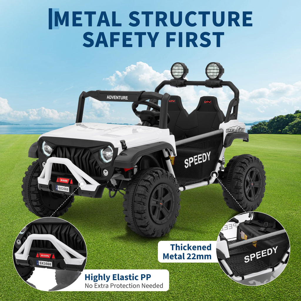 24V 4WD Electric Car 2 Seater UTV with Remote Control L1482