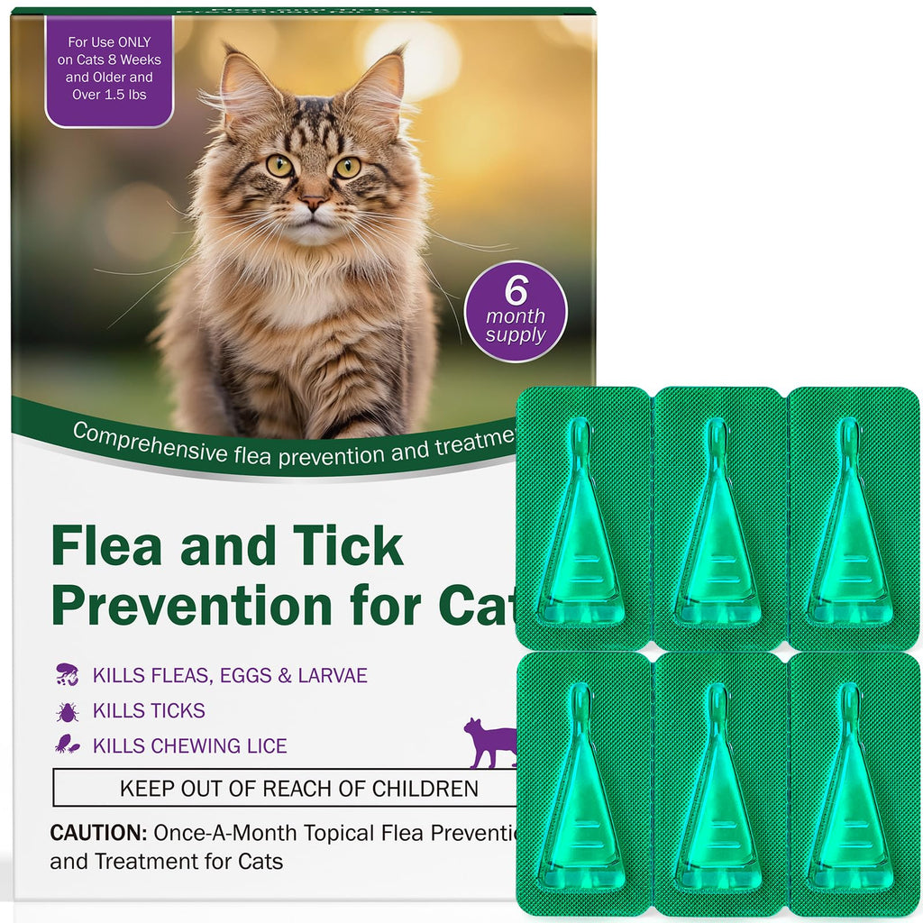 Cat Flea and Tick Prevention 6-Month Supply T5569