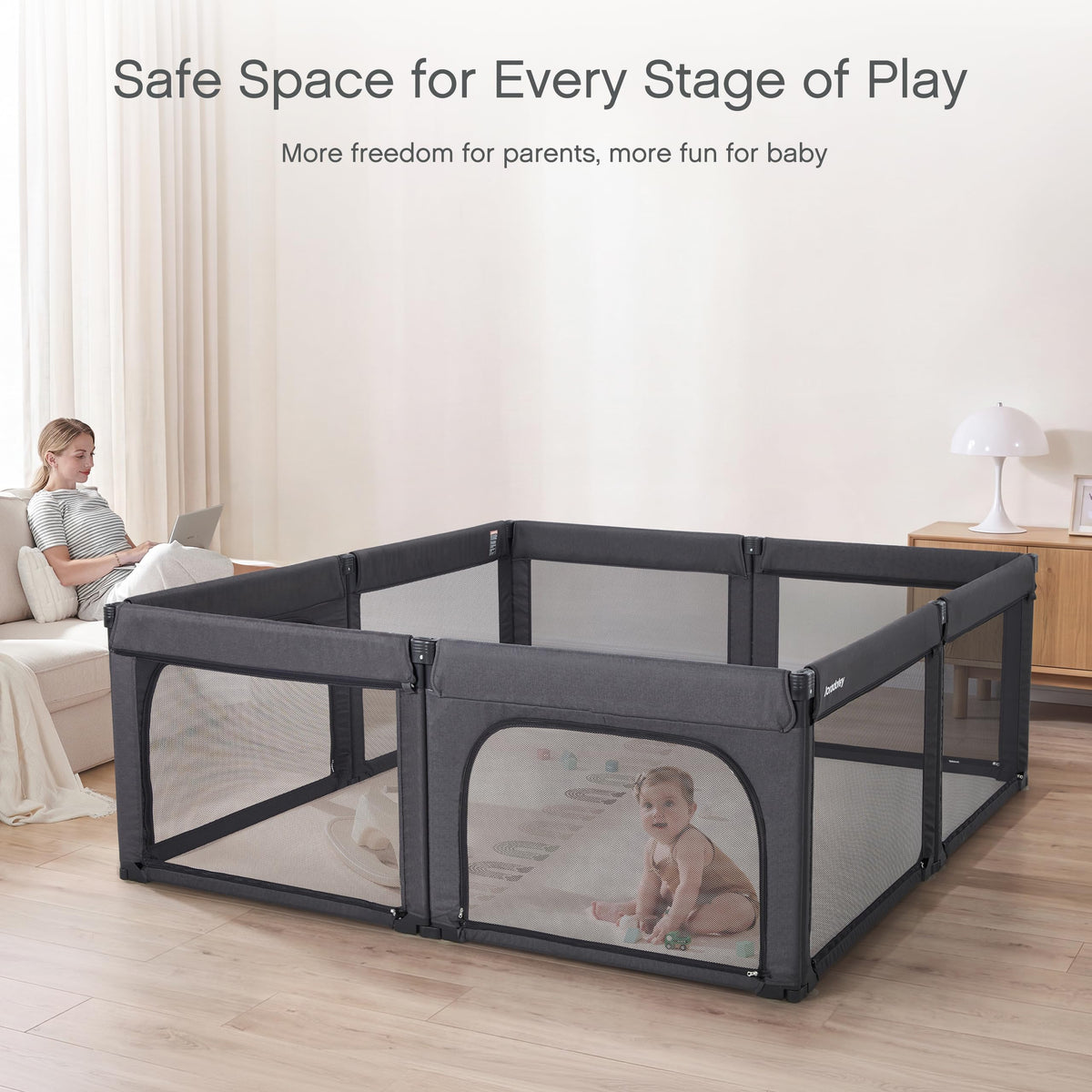 8-Panel Foldable Baby Playpen O415