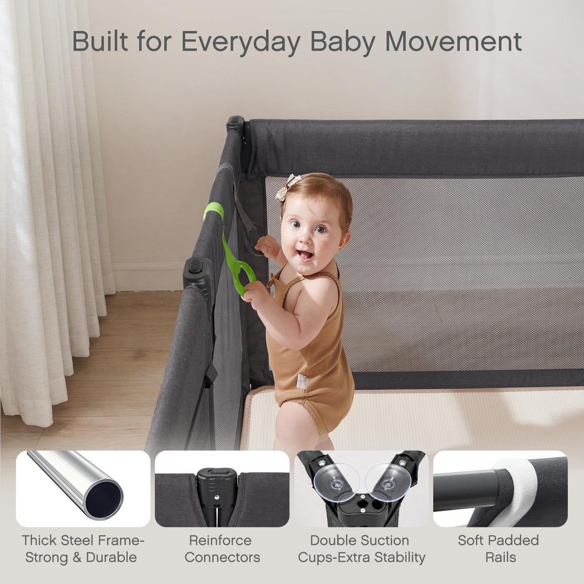 8-Panel Foldable Baby Playpen O415