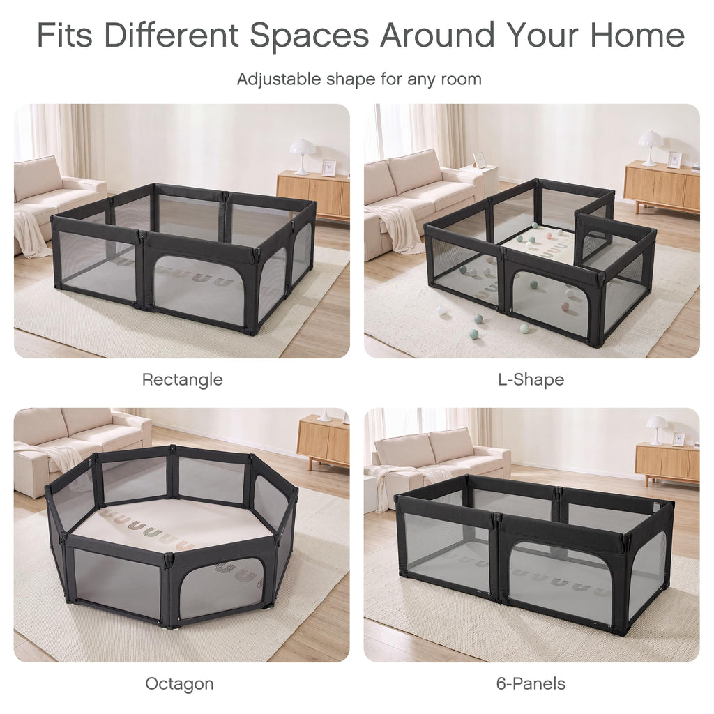 8-Panel Foldable Baby Playpen O415