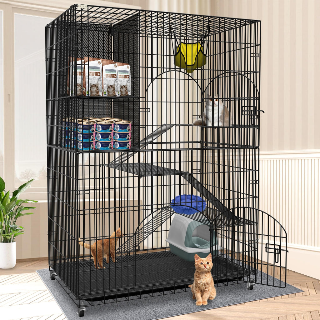 Extra Large Cat Cage Indoor Enclosure with Storage Cube R8206